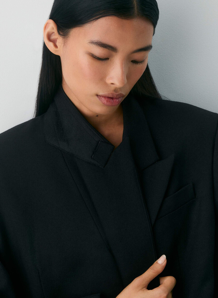 blazer fulton in lana nero
