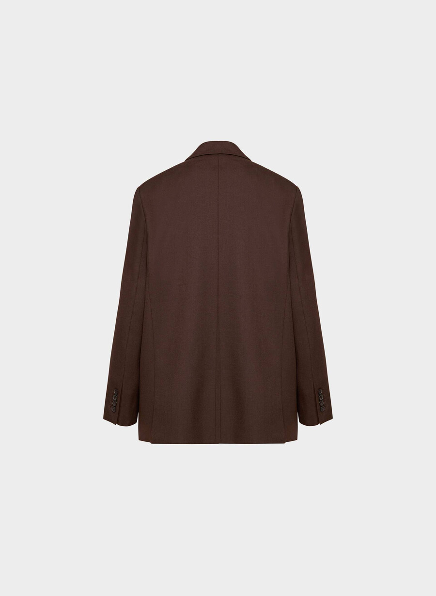 blazer in lana fulton burlwood marrone