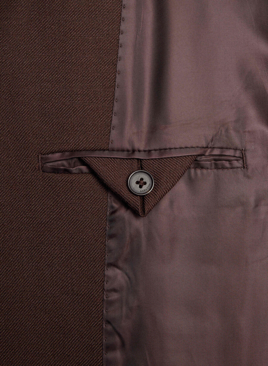 blazer in lana fulton burlwood marrone
