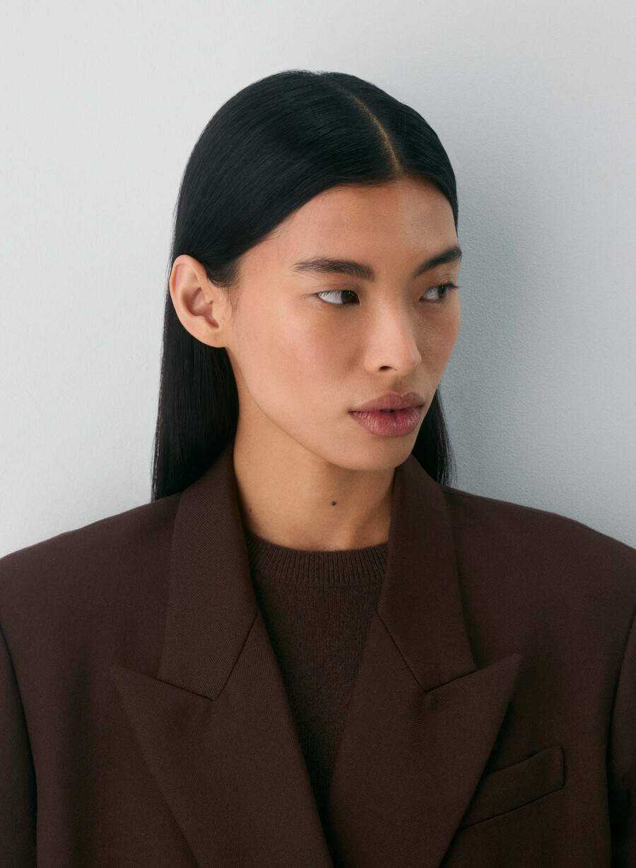 blazer in lana fulton burlwood marrone