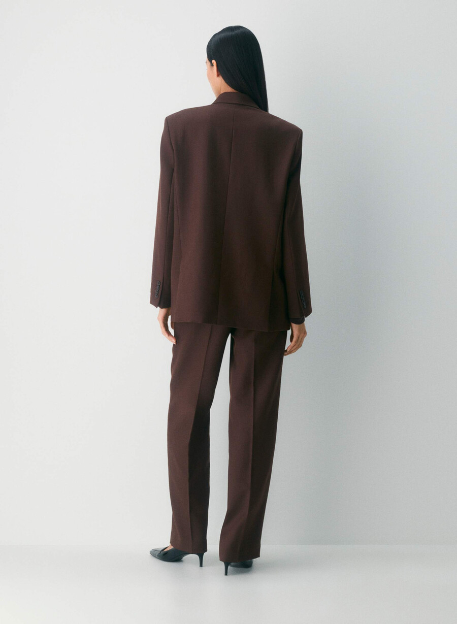 blazer in lana fulton burlwood marrone