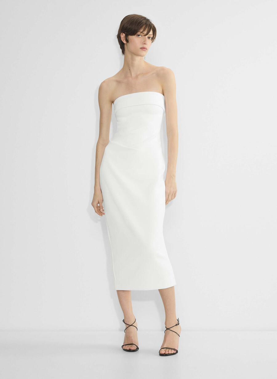 abito figureknit eyecatcher bianco brillante