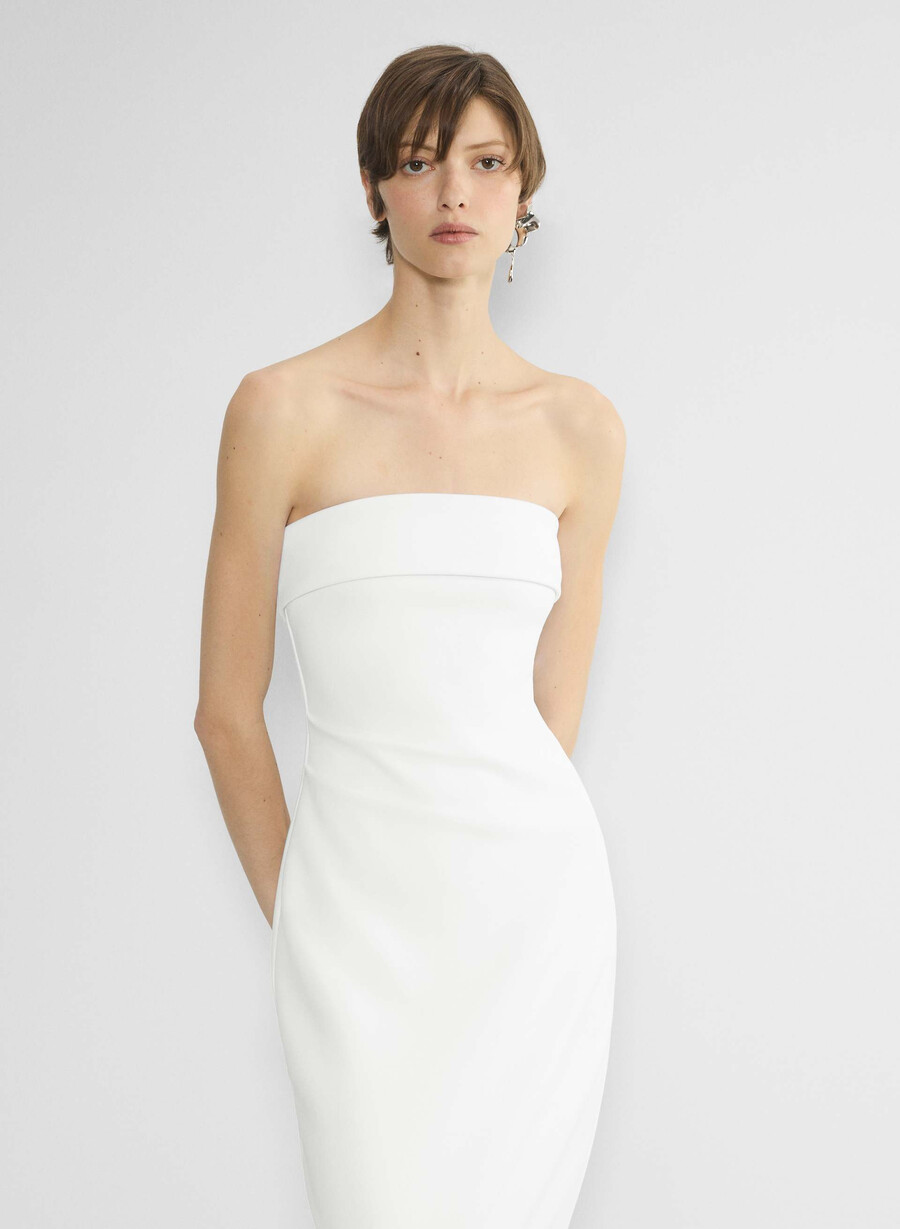abito figureknit eyecatcher bianco brillante