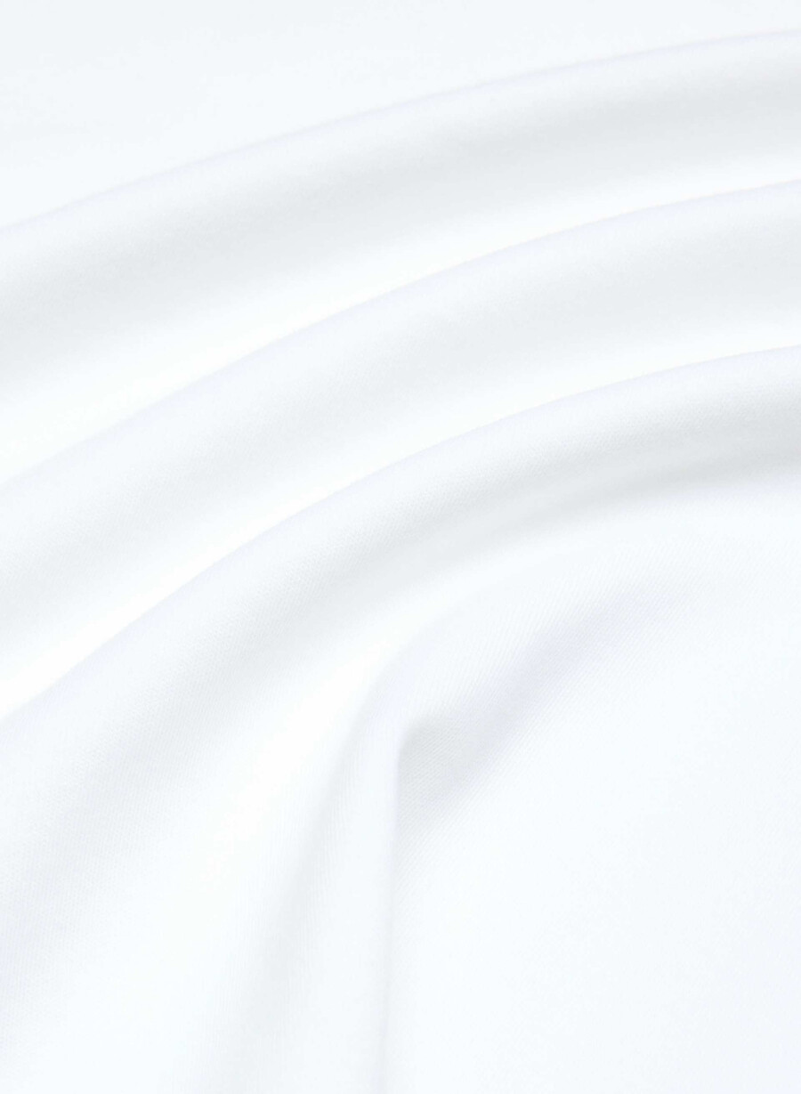 maglia a maniche lunghe interlock cotton steps bianco