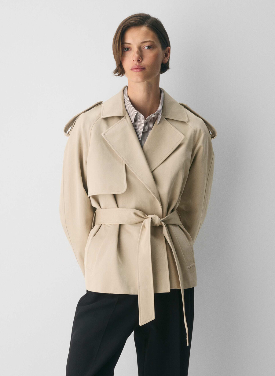 il trench davis - rich twill marcona beige