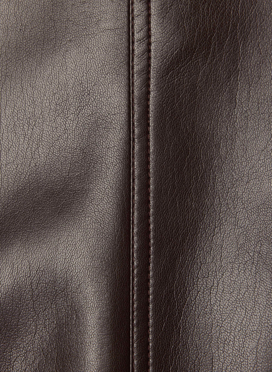 giacca kerr - unreal leather rich mocha brown