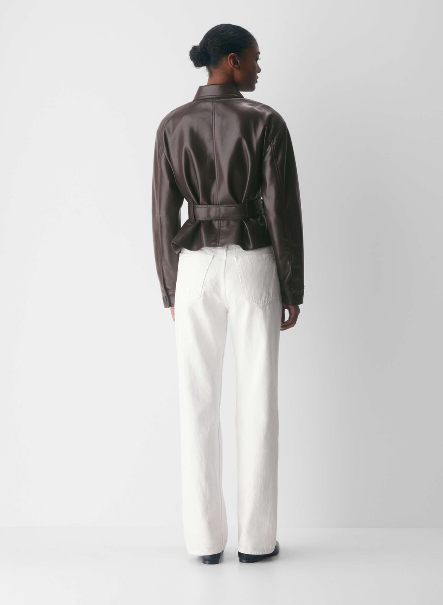 giacca kerr - unreal leather rich mocha brown