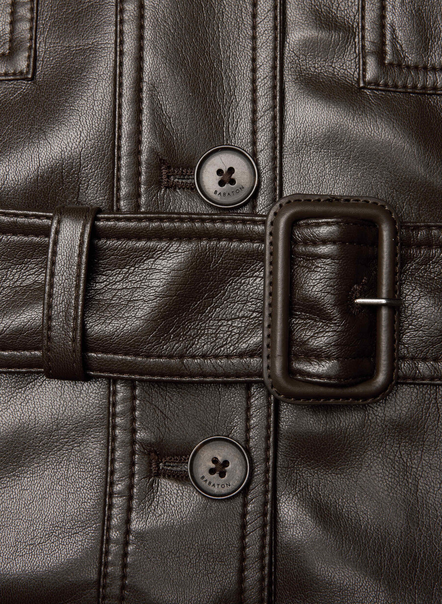 giacca kerr - unreal leather rich mocha brown