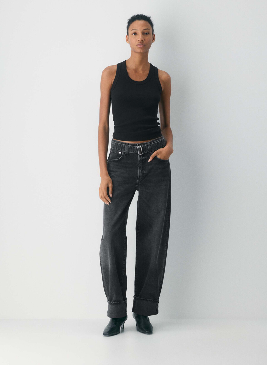 jeans con risvolto agolde arcane