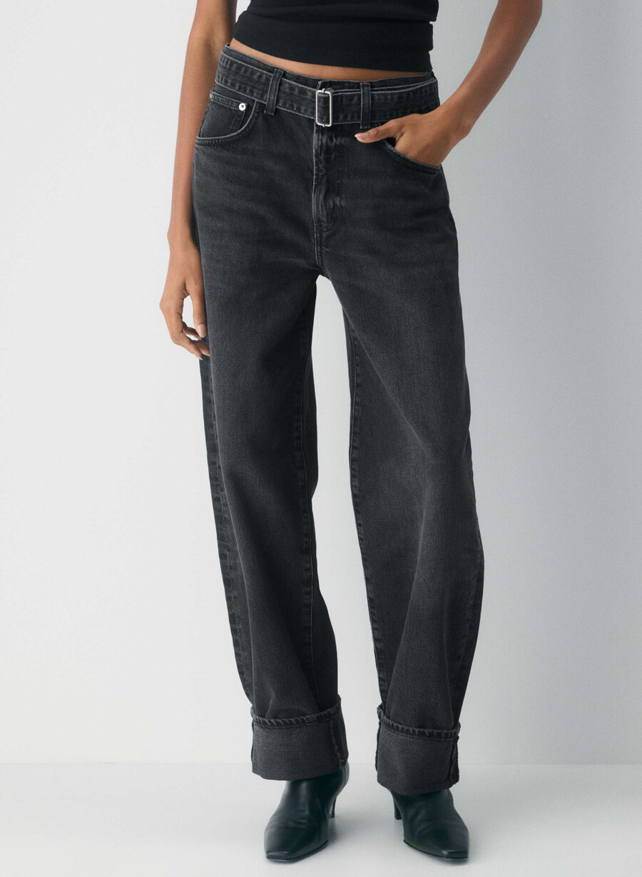 jeans con risvolto agolde arcane