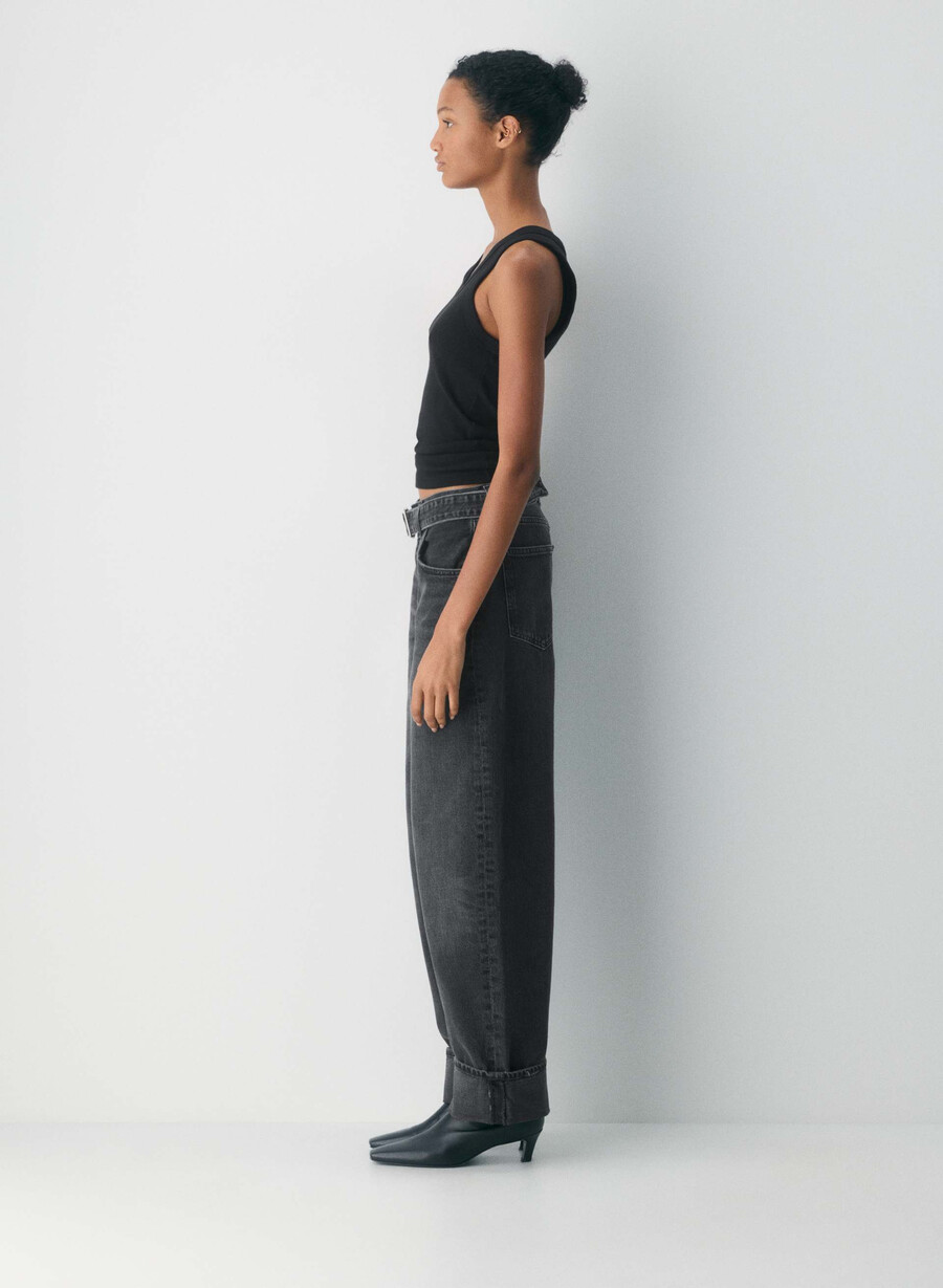 jeans con risvolto agolde arcane