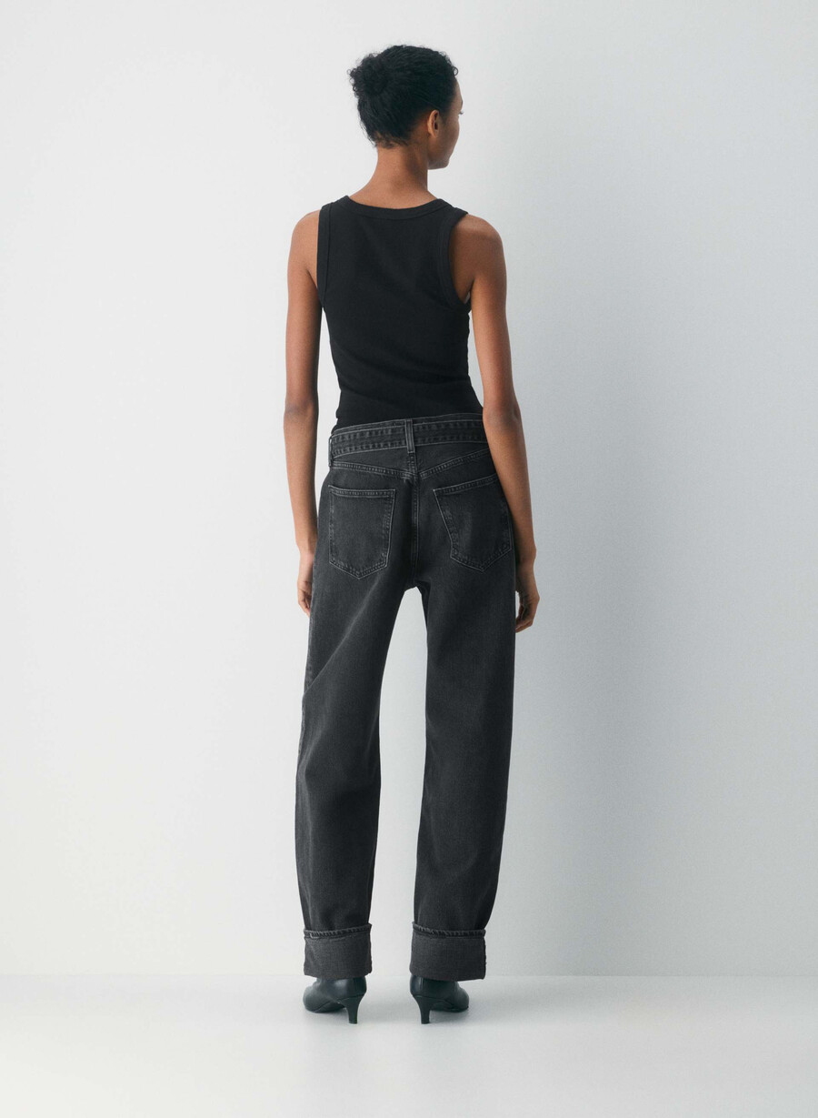 jeans con risvolto agolde arcane