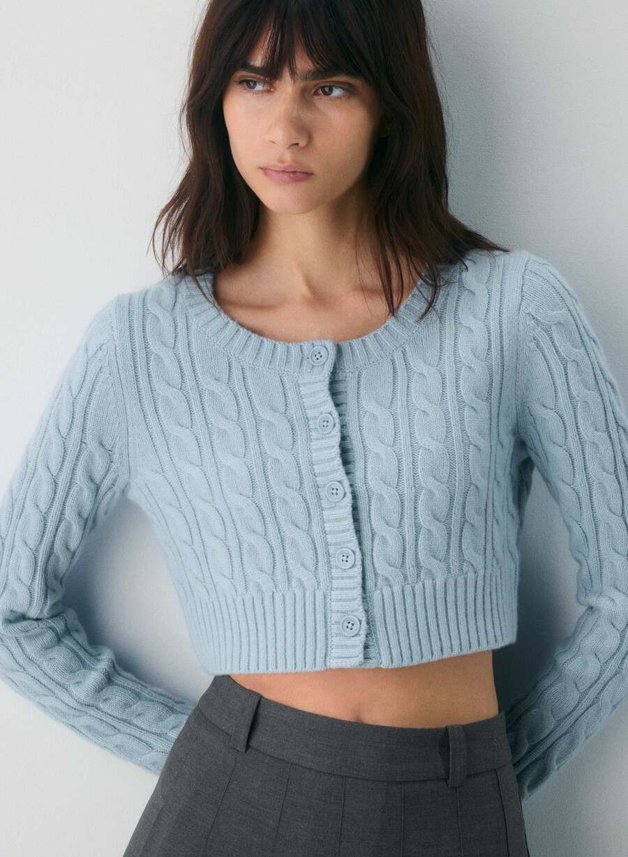 cardigan teacup blu rugiada
