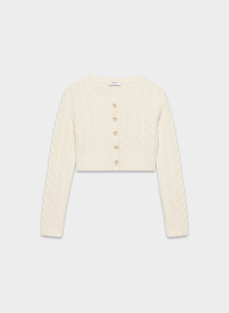 cardigan teacup bianco sussurramento