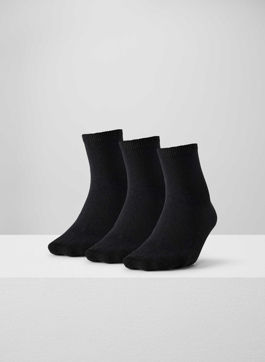 calzini alla caviglia per pantaloni confezione da 3 neri