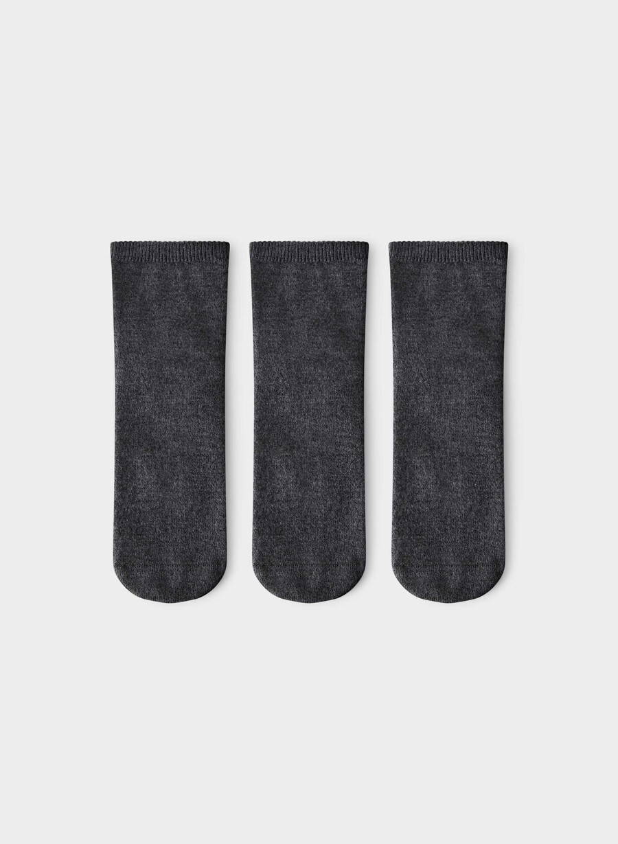 calzini alla caviglia per pantaloni confezione da 3 colore carbone melange