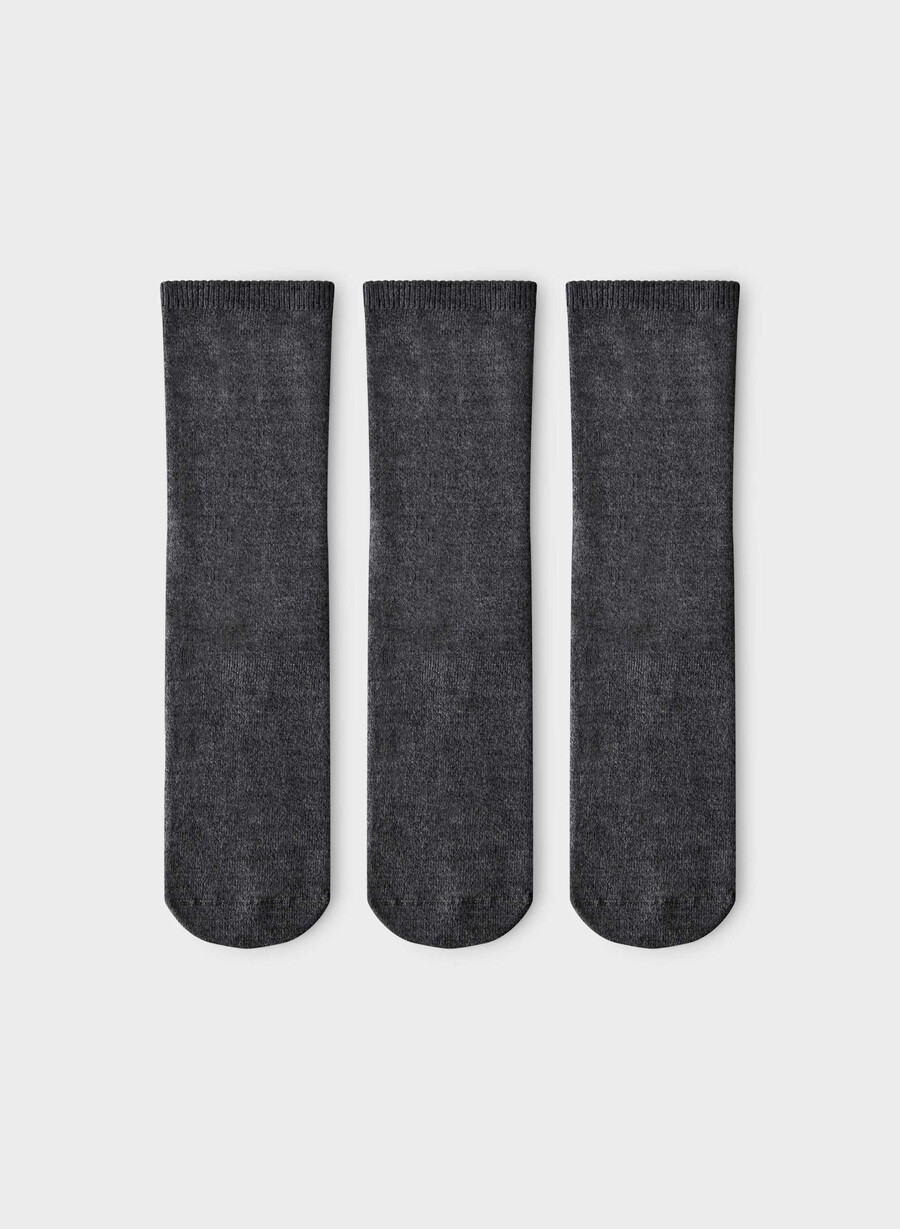 calzini trouser crew confezione da 3 colore carbone melange