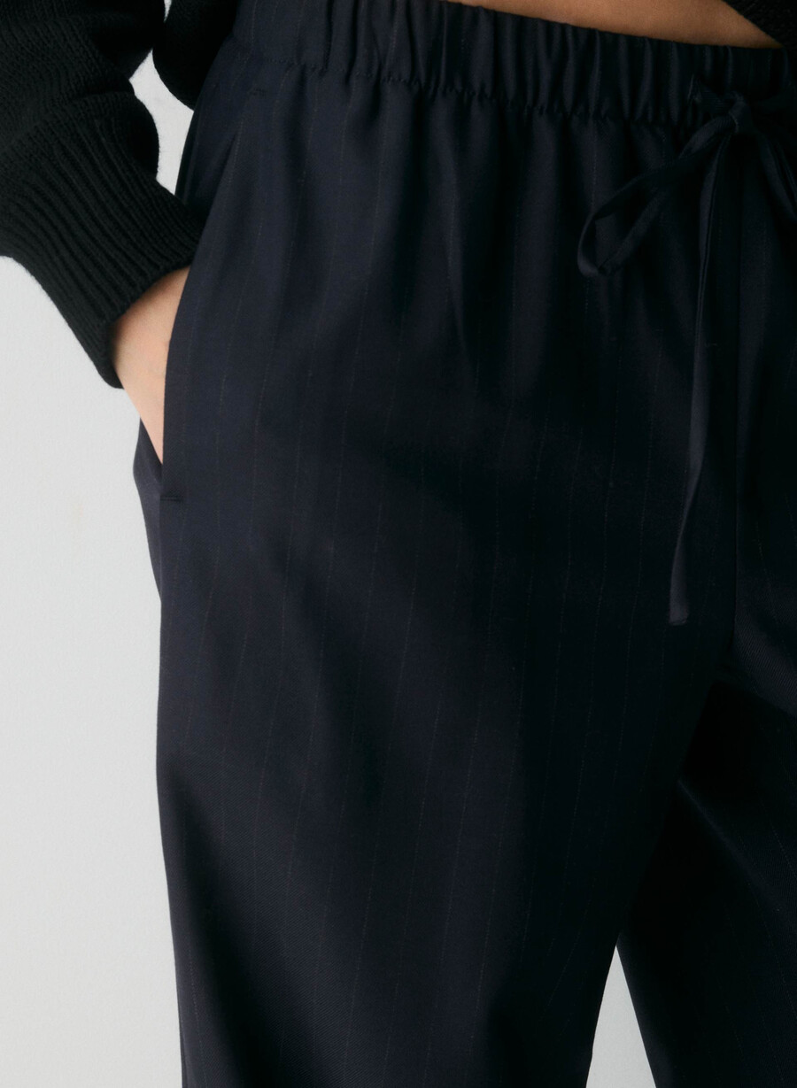 the lodge pant - refined brnt stripe dk n nvgr