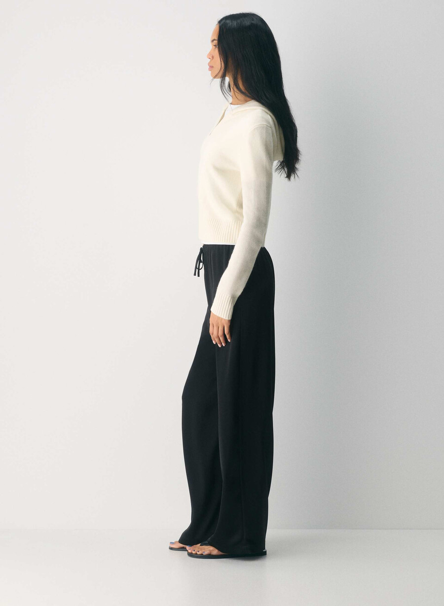 felpa con cappuccio essential cashmere idyllic zip betulla chiara