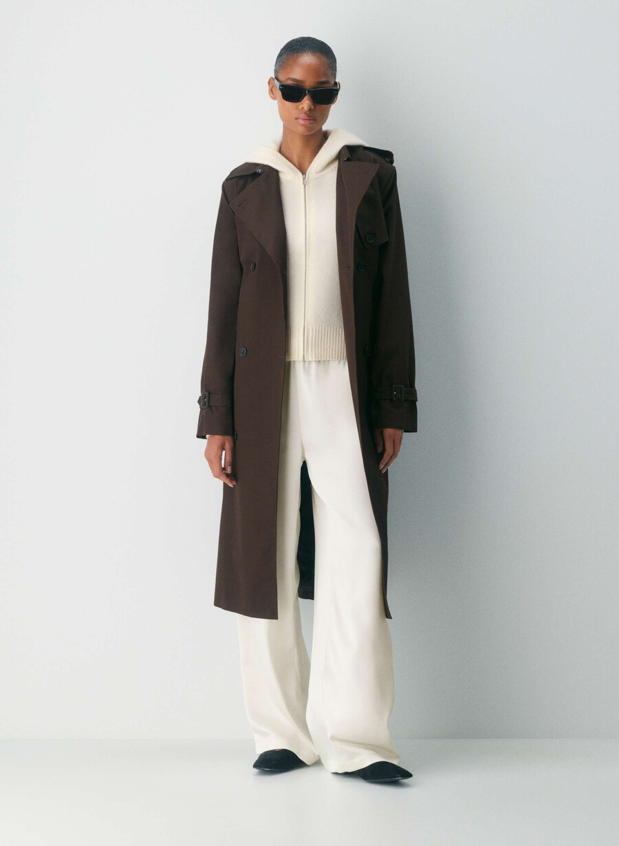 felpa con cappuccio essential cashmere idyllic zip whisper white