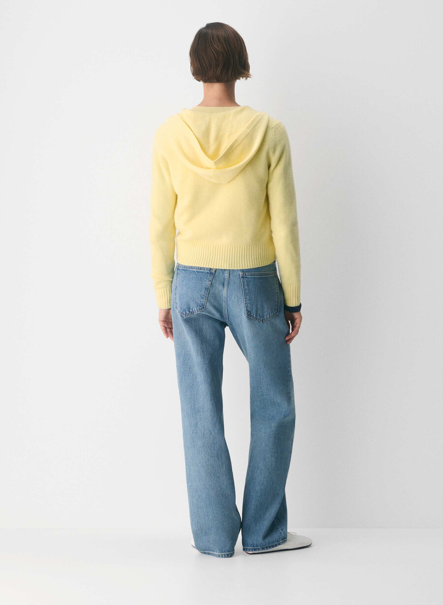 felpa con cappuccio essential cashmere idyllic zip lemonade
