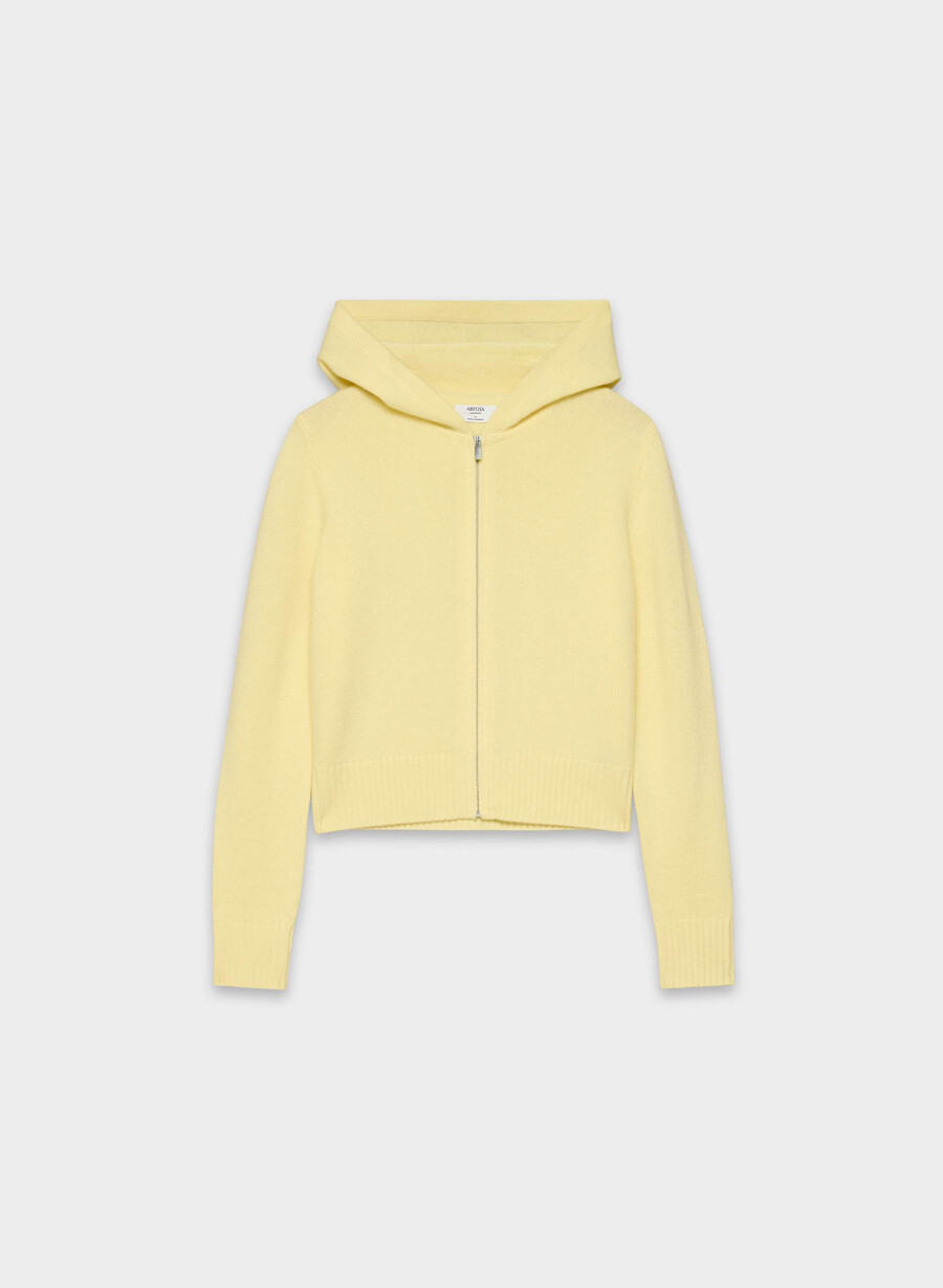 felpa con cappuccio essential cashmere idyllic zip lemonade