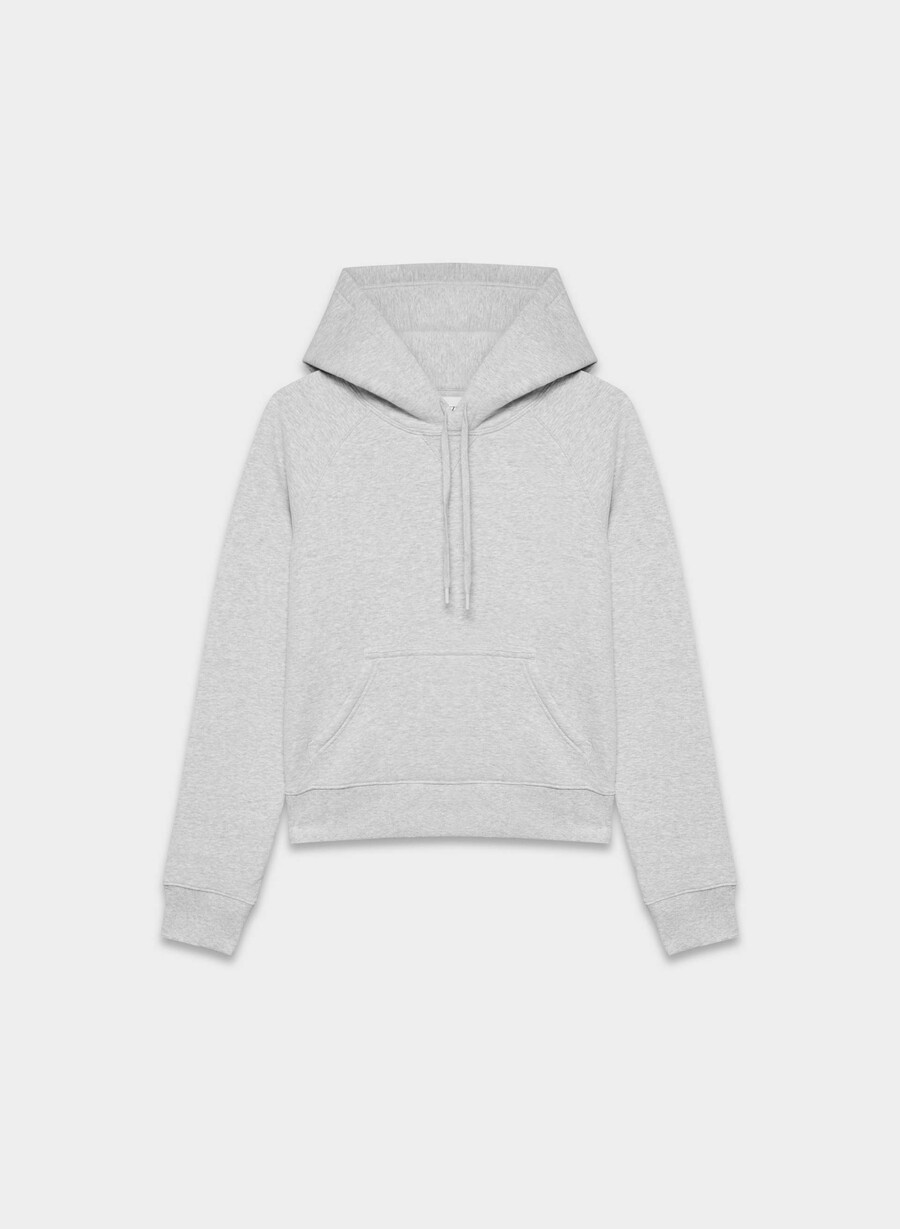 felpa con cappuccio raglan cozy sweatfleece heather chrome