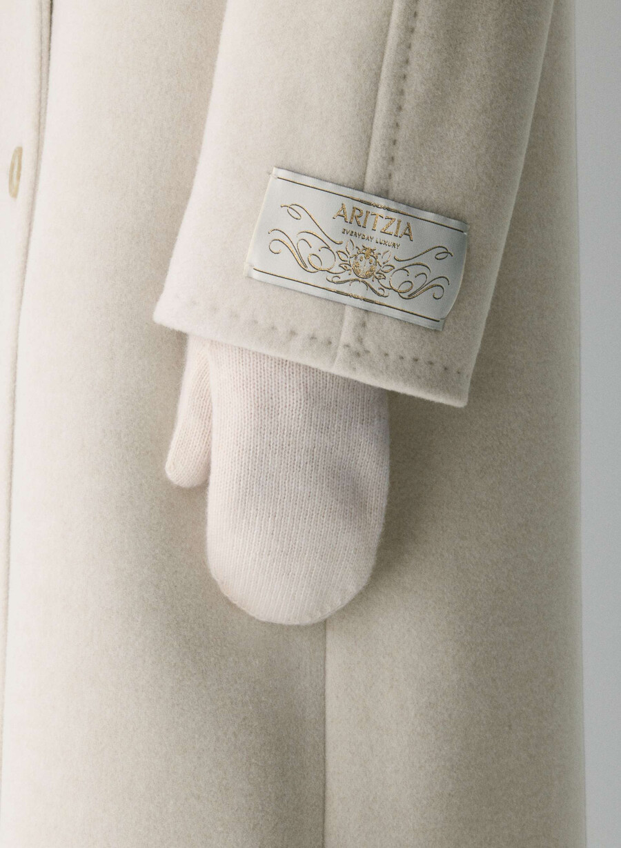 guanto a coste in cashmere whisper white