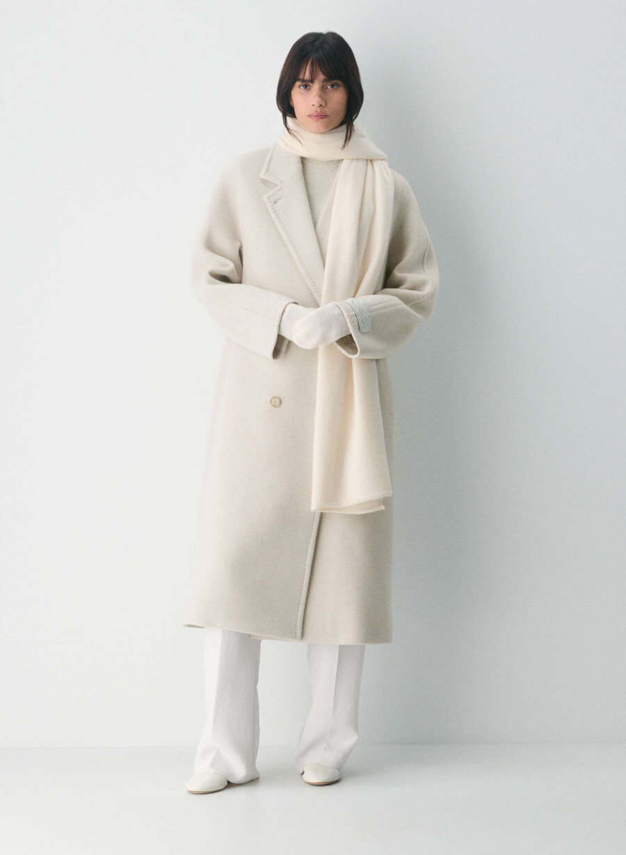 guanto a coste in cashmere whisper white