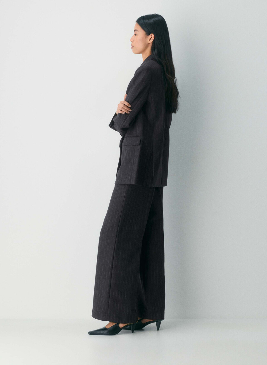 pantaloni in lana sylvan nero