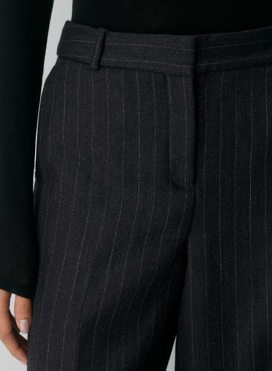pantaloni in lana sylvan nero