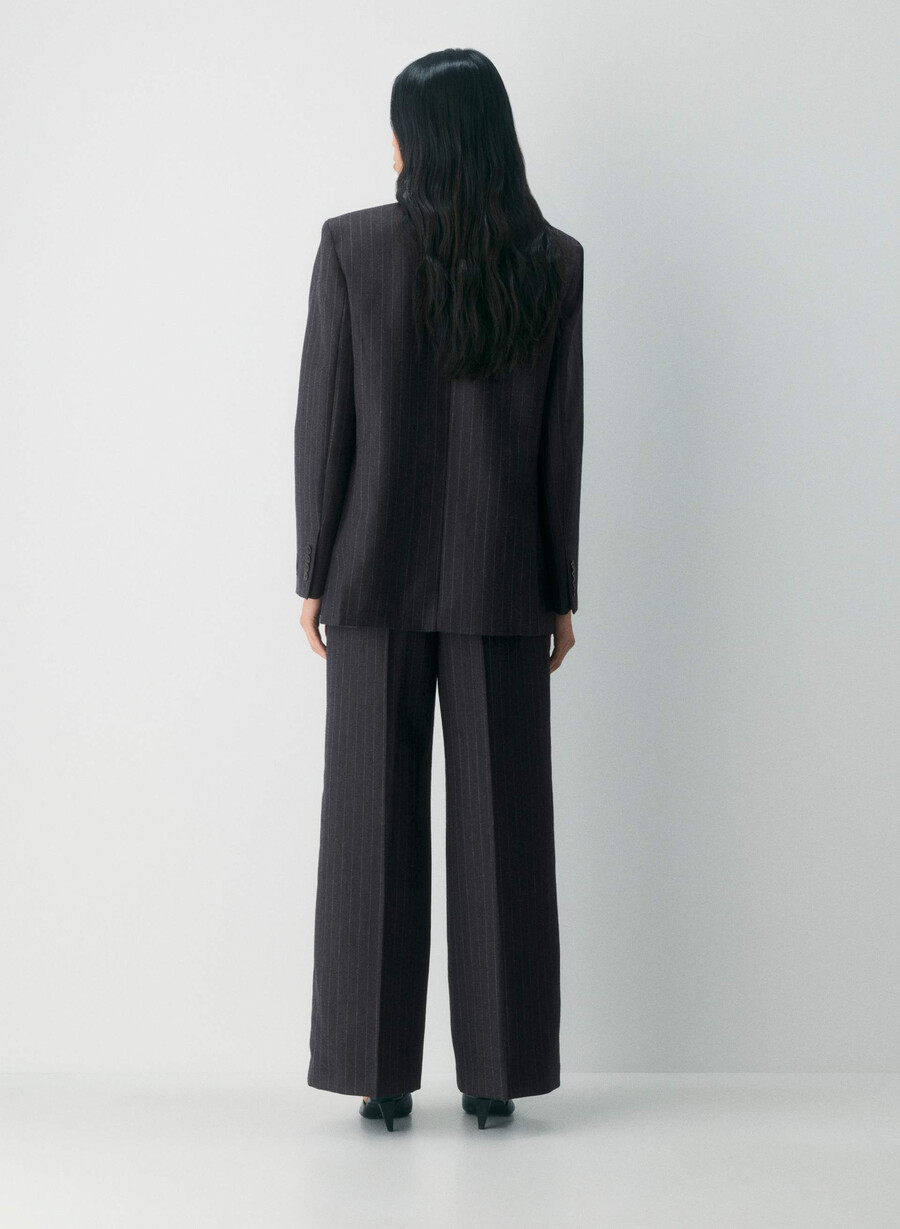 pantaloni in lana sylvan nero