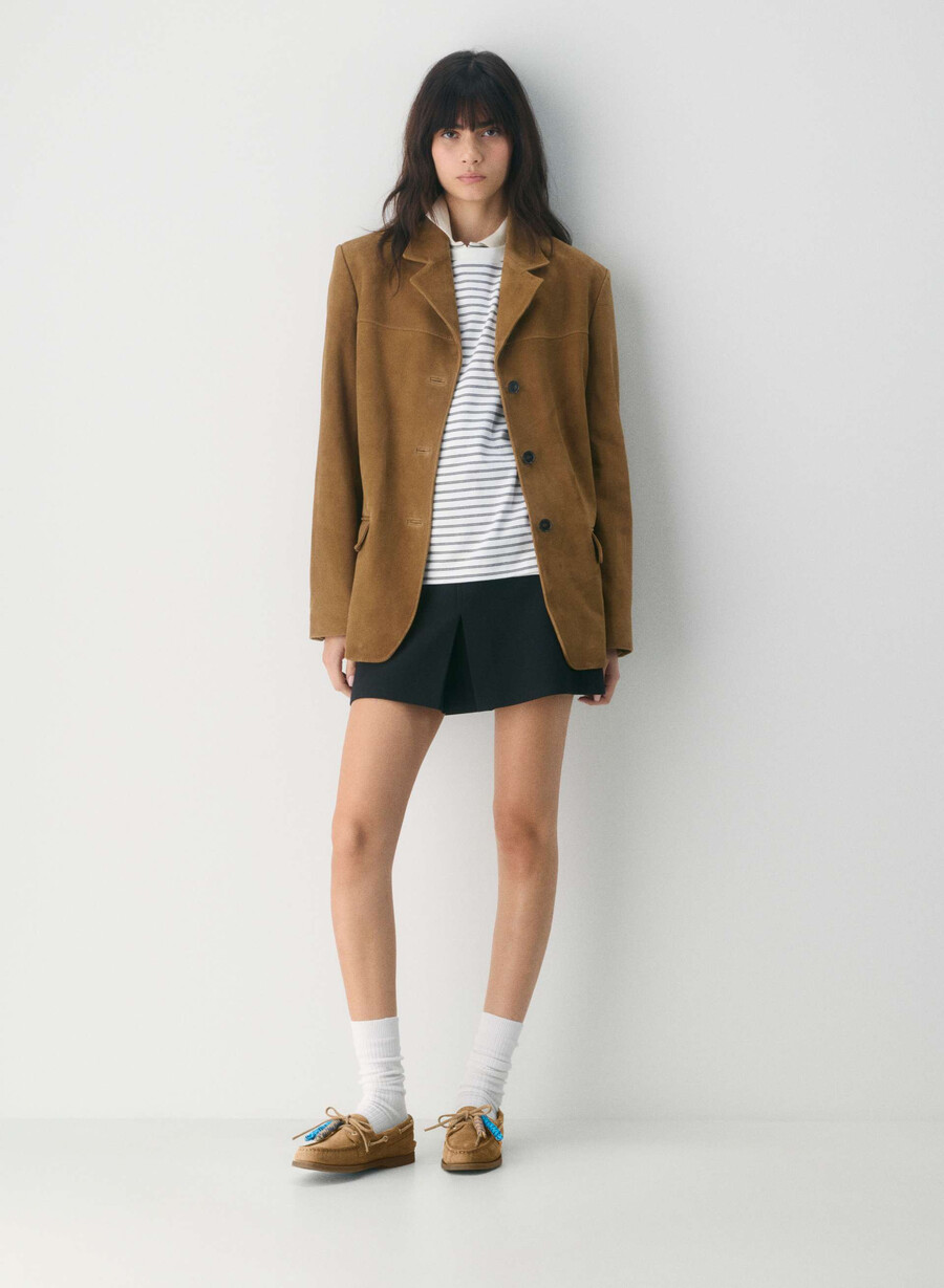 scarpe da barca sperry x aritzia ao - pelle nabuk tan khaki