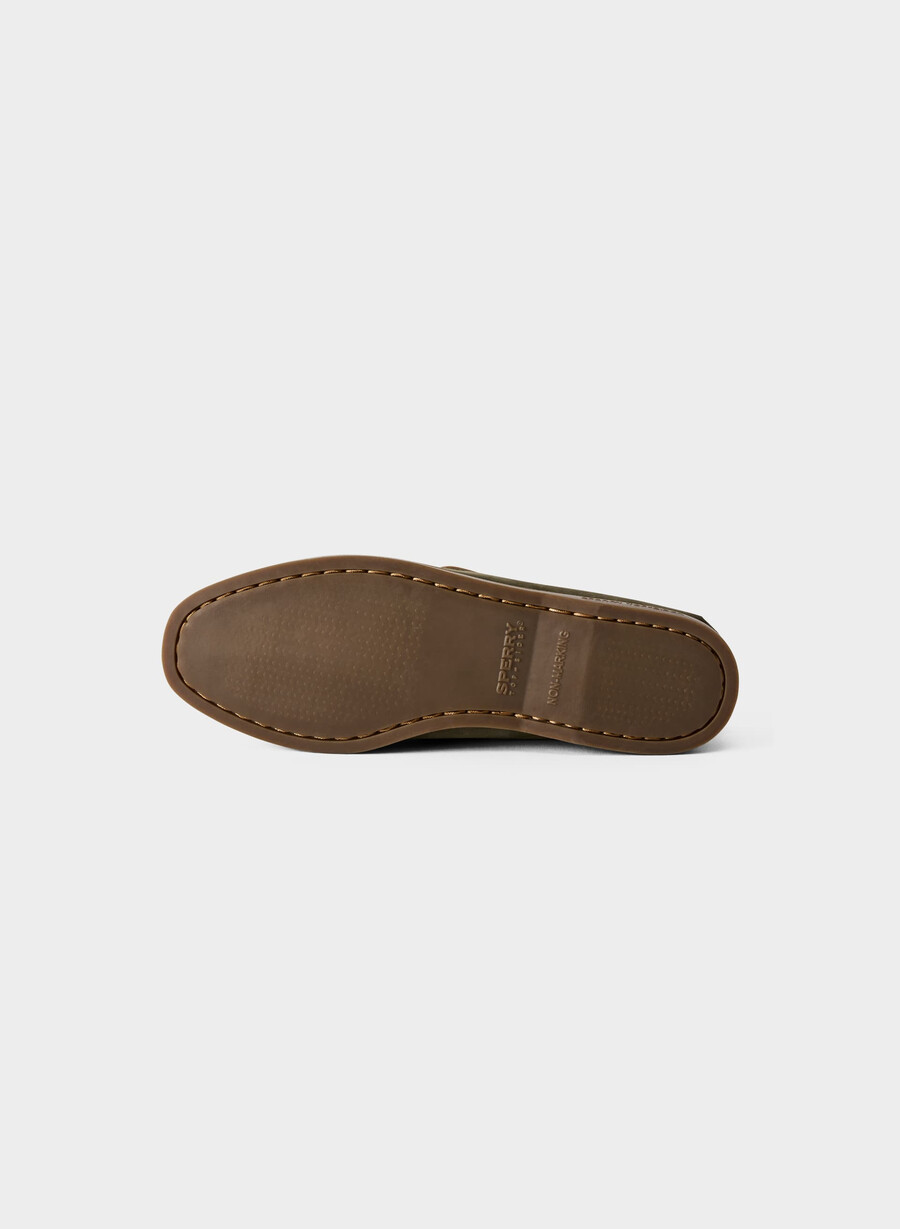 scarpe da barca sperry x aritzia ao - pelle nabuk dk willow green