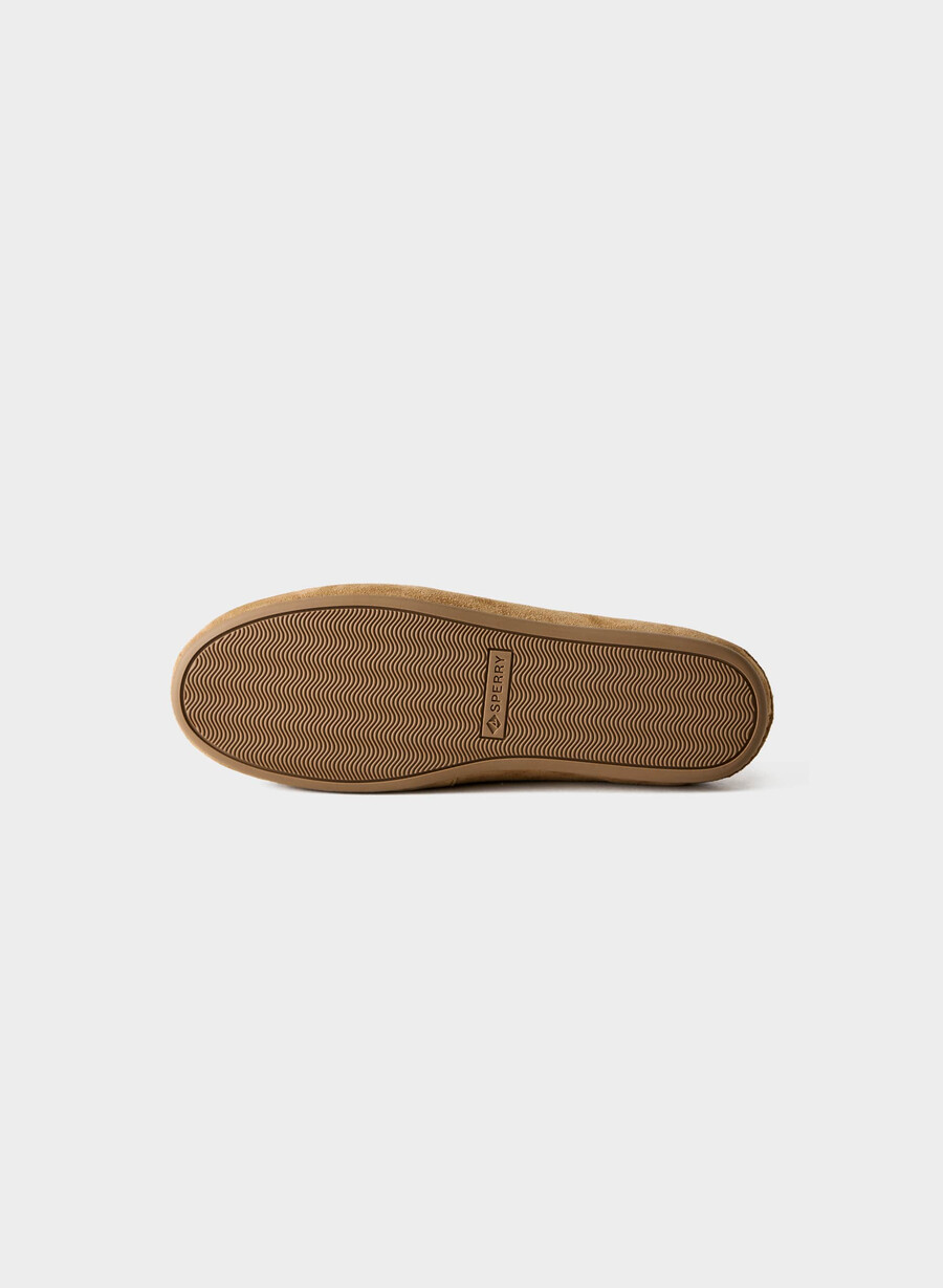 sperry x aritzia slim boat shoe - pelle scamosciata tan khaki
