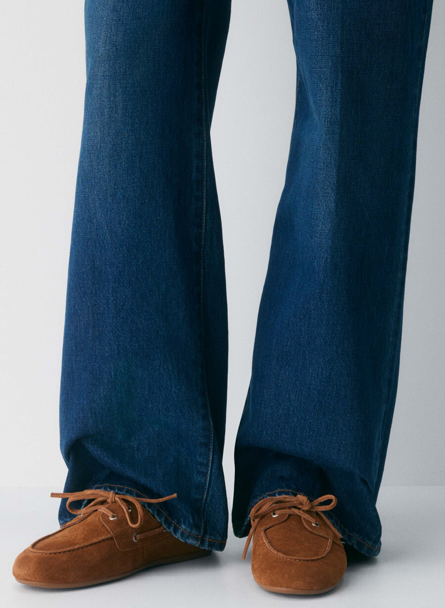 sperry x aritzia slim boat shoe - pelle scamosciata marrone cioccolato