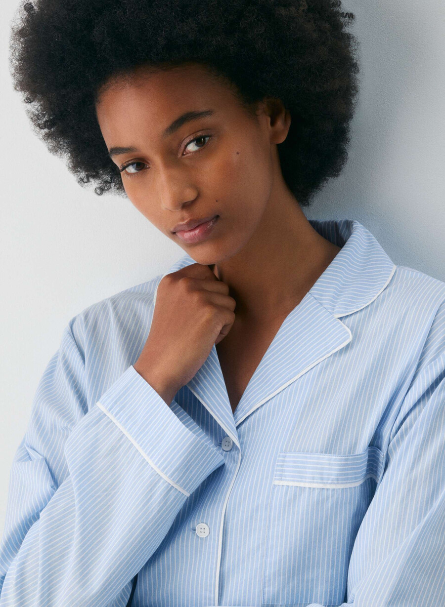camicia da pigiama in popeline laze shlb stripe cr bbt
