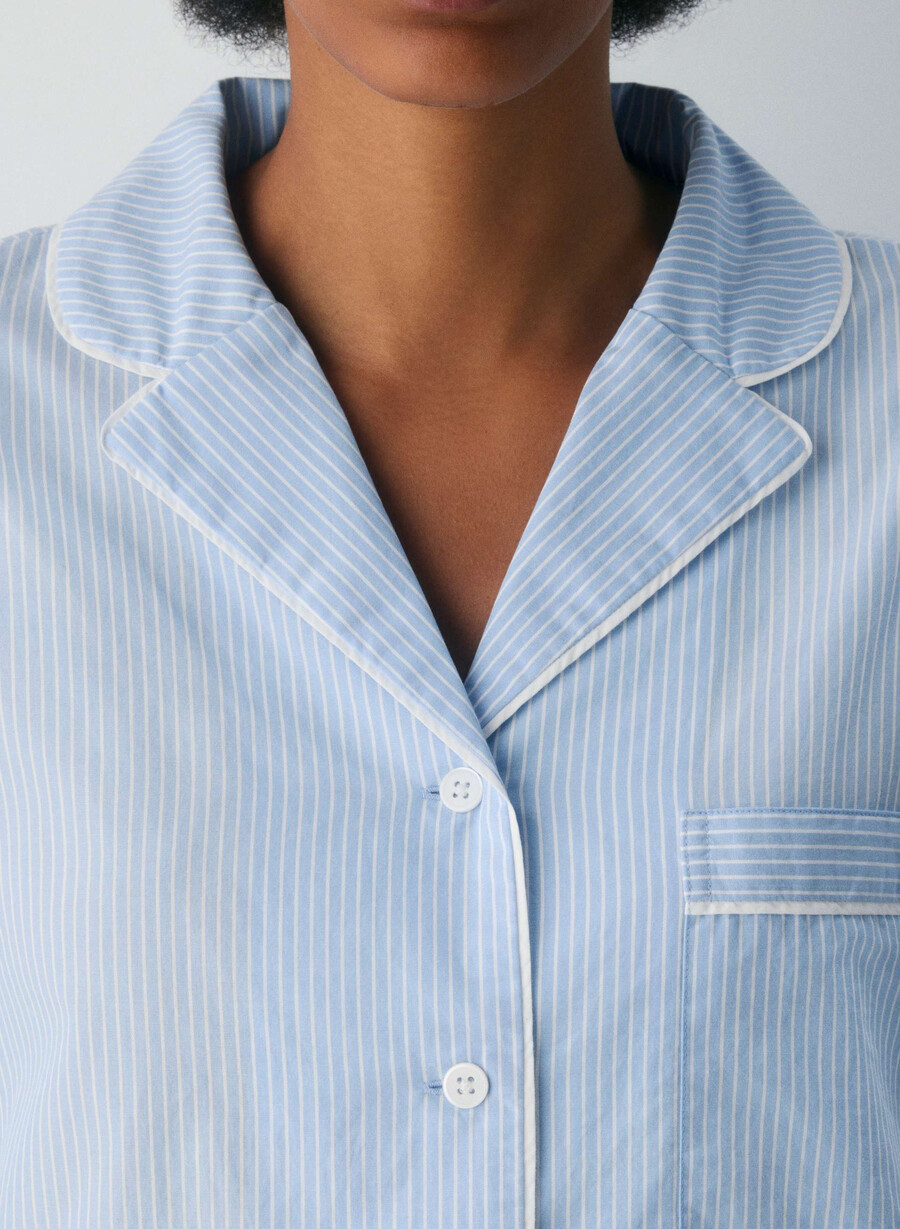 camicia da pigiama in popeline laze shlb stripe cr bbt