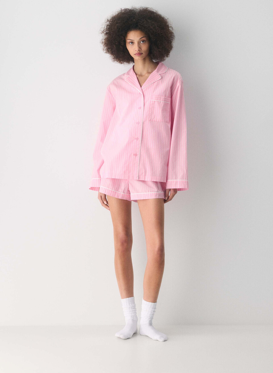 camicia da pigiama in popeline laze mtchl strp jb pkbw