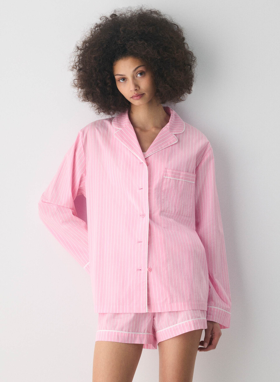 camicia da pigiama in popeline laze mtchl strp jb pkbw