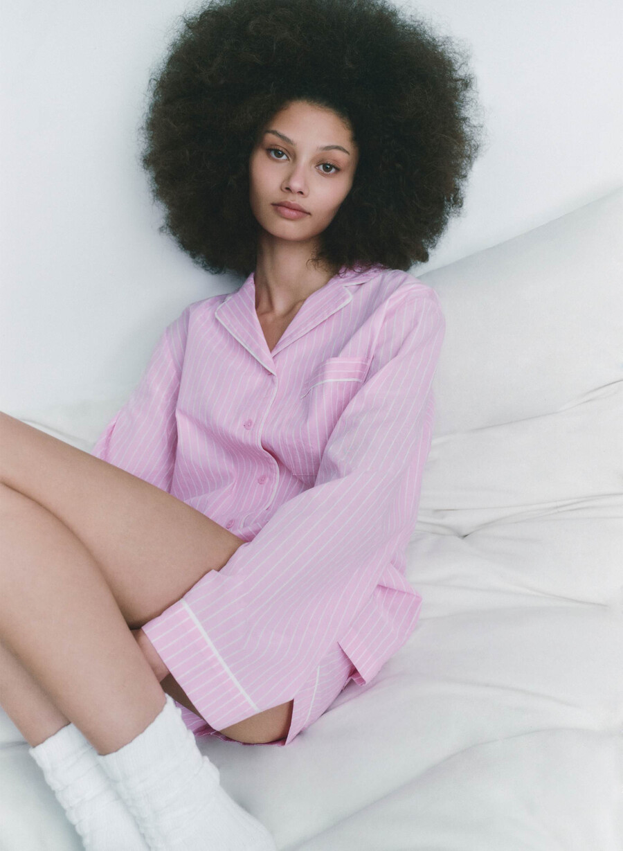 camicia da pigiama in popeline laze mtchl strp jb pkbw