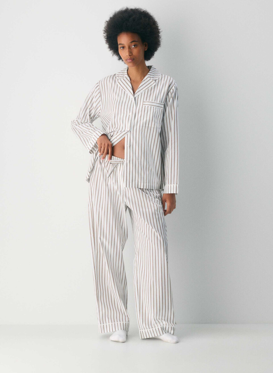 pantaloni da pigiama in popeline laze joel stripe b wtch