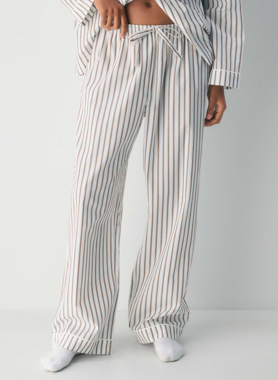 pantaloni da pigiama in popeline laze joel stripe b wtch