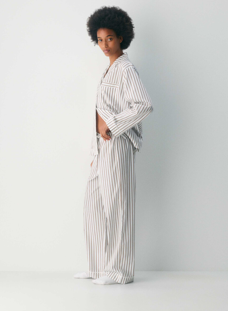 pantaloni da pigiama in popeline laze joel stripe b wtch