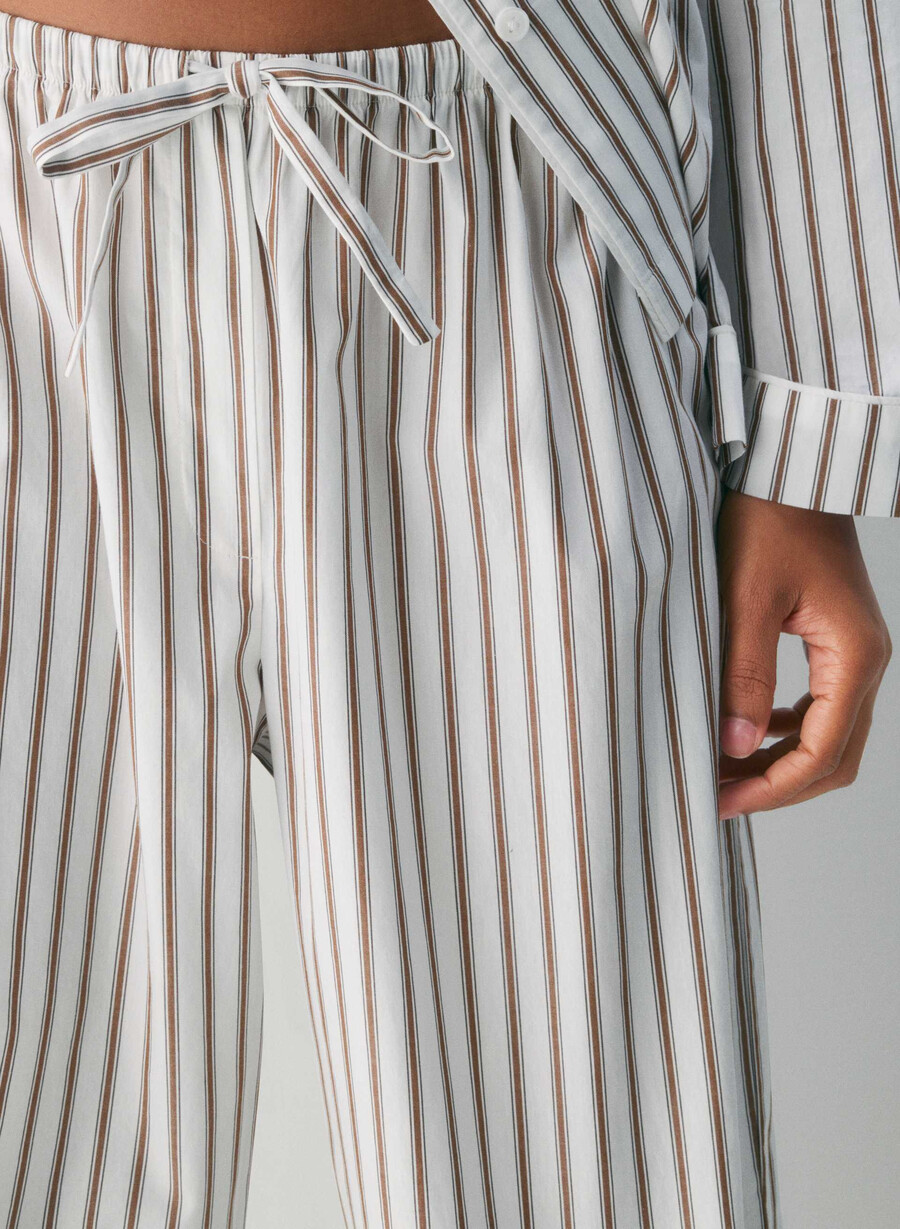 pantaloni da pigiama in popeline laze joel stripe b wtch