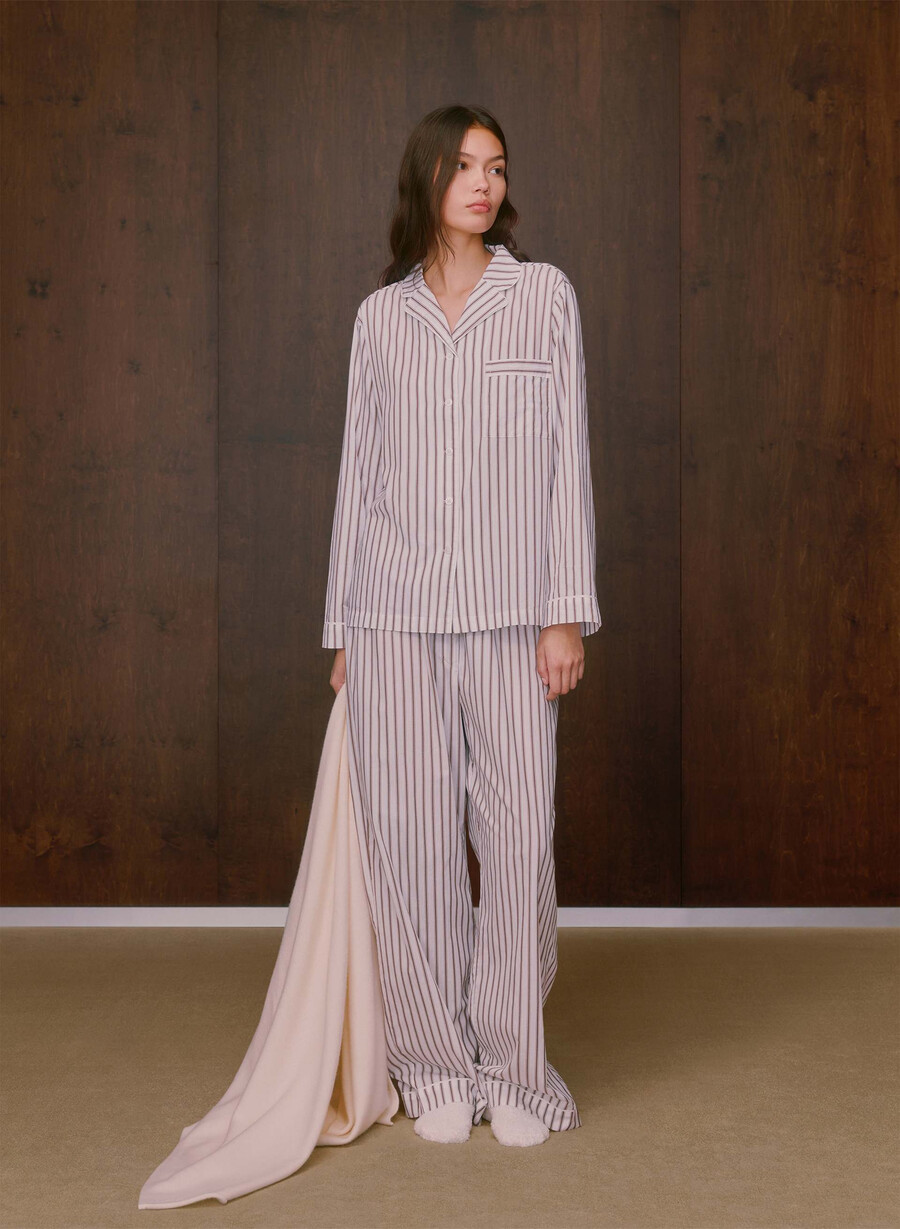 pantaloni da pigiama in popeline laze joel stripe b wtch