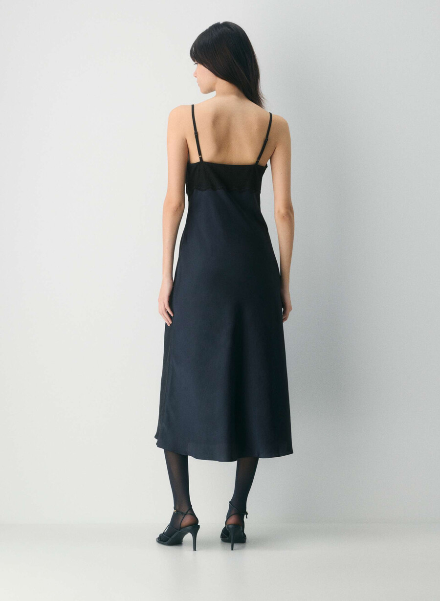 memorizza labito in raso dark navy