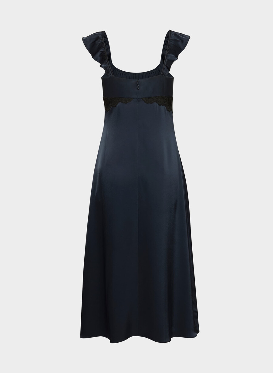 abito in raso magnate dark navy