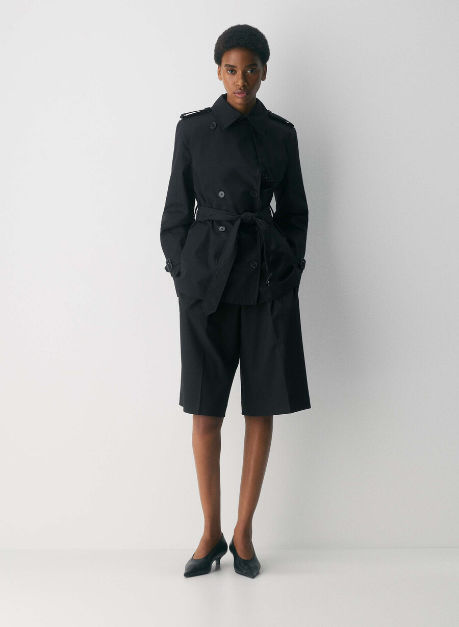trench corto the finch - city twill nero