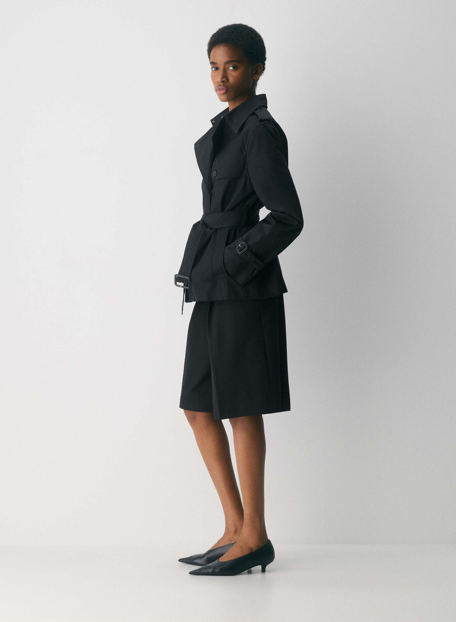 trench corto the finch - city twill nero
